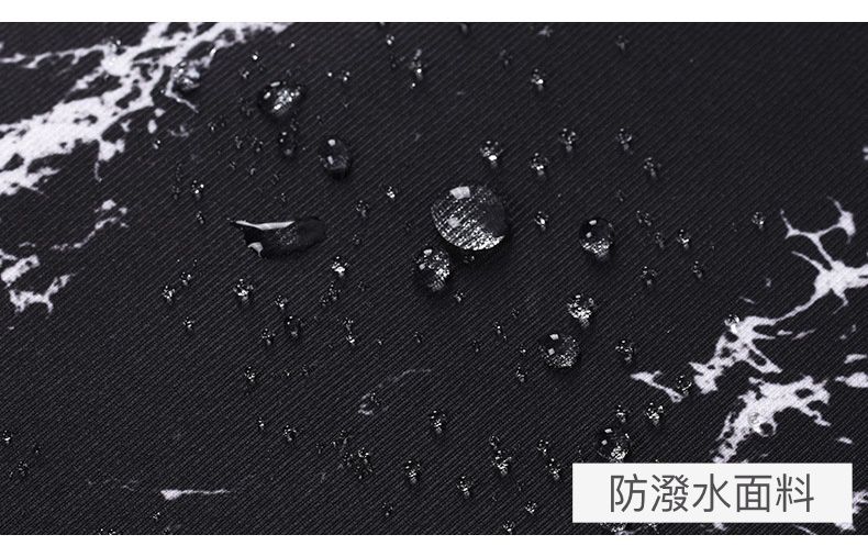 防潑水電腦包-大理石紋黃色