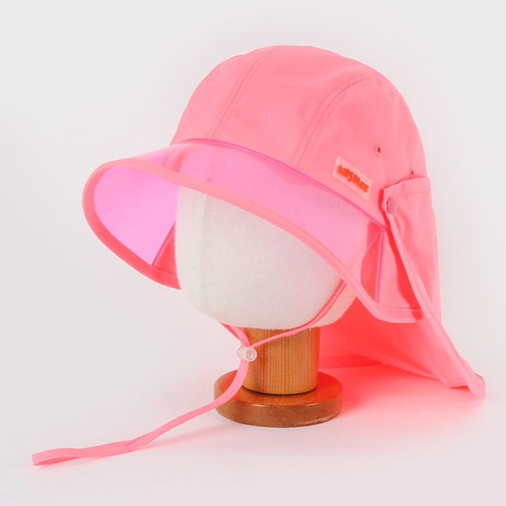 韓國 Babyblee - 抗UV遮陽板遮脖防曬帽-粉紅 (頭圍：L(50-54cm))