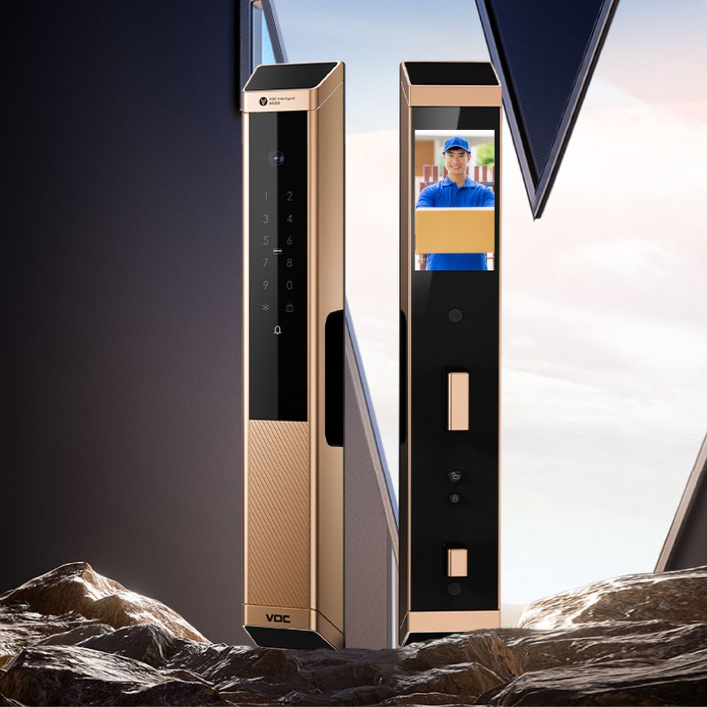 十合一電子鎖-P988 Elite 遠近端貓眼｜人臉｜掌靜脈｜指紋｜卡片｜密碼｜鑰匙｜遠端｜門鈴｜多功能時效密碼(限時優惠)