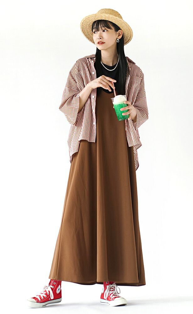 日本 zootie - 男孩感直條紋短袖襯衫-磚紅