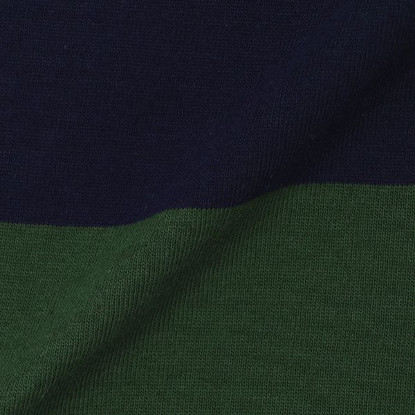 日本 petit main - 美式足球風氣質長袖POLO衫-刺繡小熊-黑米杏