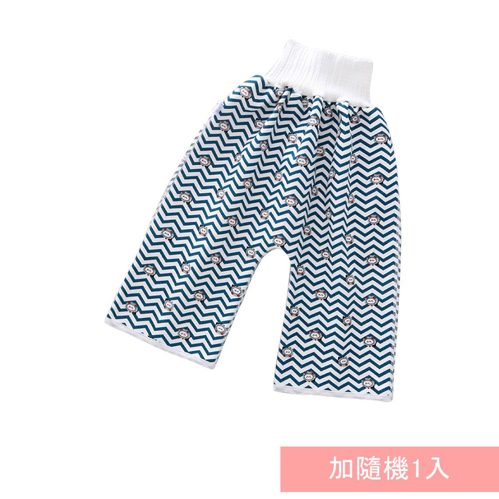 JoyNa - 2入-學習褲 隔尿裙 三層大版型隔尿褲-條紋獅+隨機1入