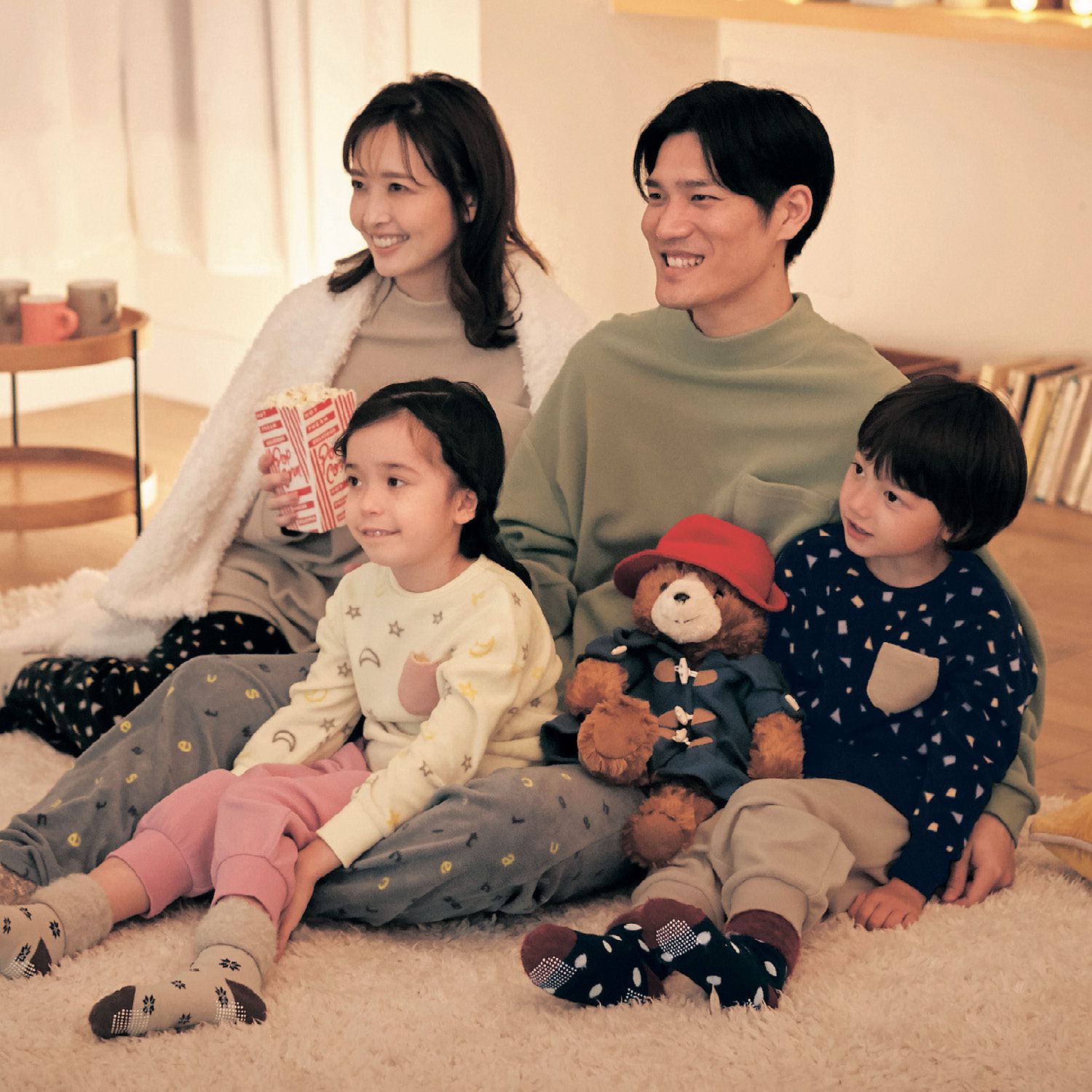 日本千趣會 - (兒童) fleece保暖長袖家居服/睡衣-星月-粉米