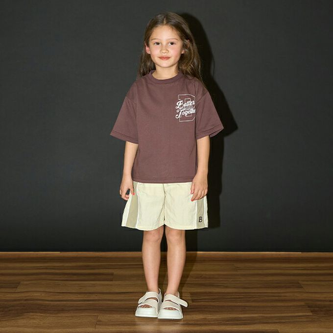 日本 b-ROOM - 輕盈尼龍側邊線條短褲-靛藍