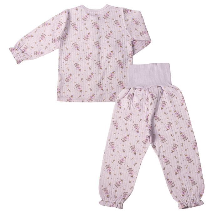 akachan honpo - 長袖家居服 穿衣練習-前開式 獨角獸-紫色