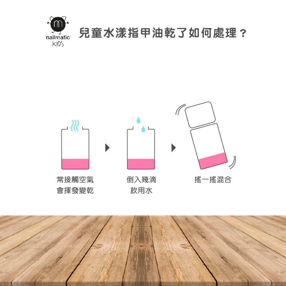 Nailmatic - Nailmatic Kids 奇妙旅行兒童水漾亮彩指甲油唇彩組-亮橘色+紅橘色+無色護唇膏-8mlx2+6.5mlx1