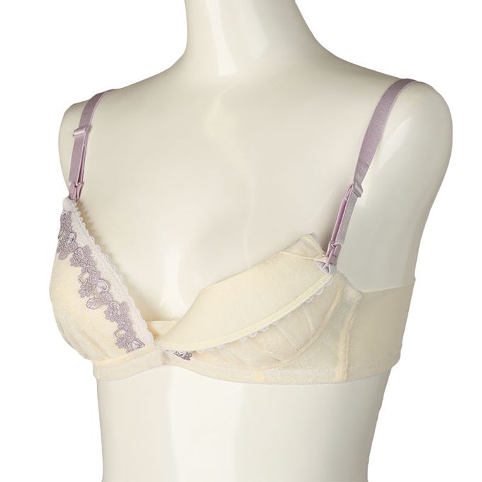 akachan honpo - 美型 無鋼圈胸罩 具哺乳功能-象牙白色