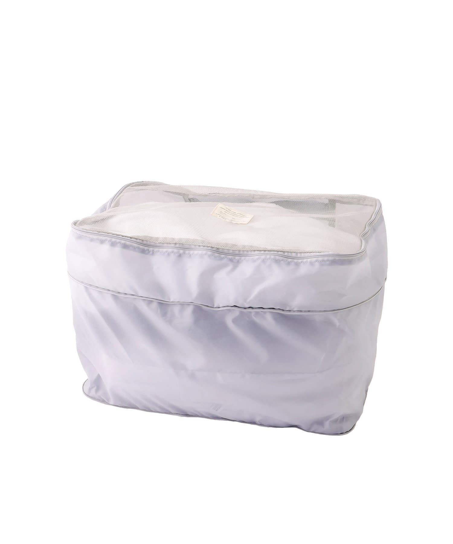 日本代購 - 網眼式衣物旅行收納袋-淺灰 (L(42×30×28cm))