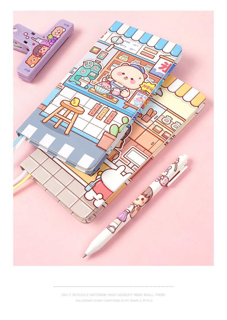 小麻糬方格內頁手帳本/筆記本-糖果小屋 (19.1x9.4cm)