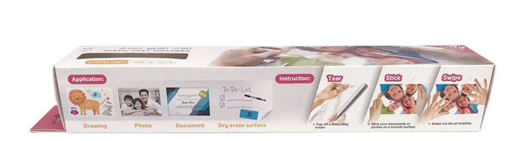 Kiss貼貼 - 靜電無痕隨你變膠膜貼 (A4-10入卷裝) [Kiss包裝]-26*34.5cm*10張一卷 (A4尺寸)