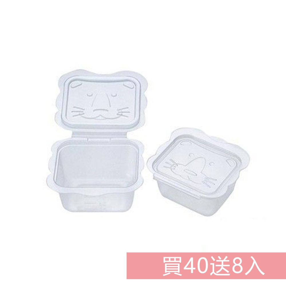 日本 Richell 利其爾 - 卡通型離乳食分裝盒 (100mlx8個入)-買40入送8入