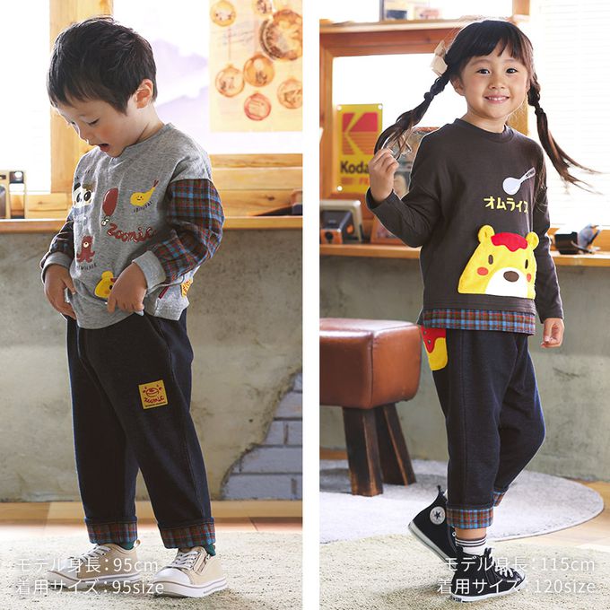 日本 ZOOLAND - 柔軟舒適格紋七分褲-蛋包飯口袋-海軍藍