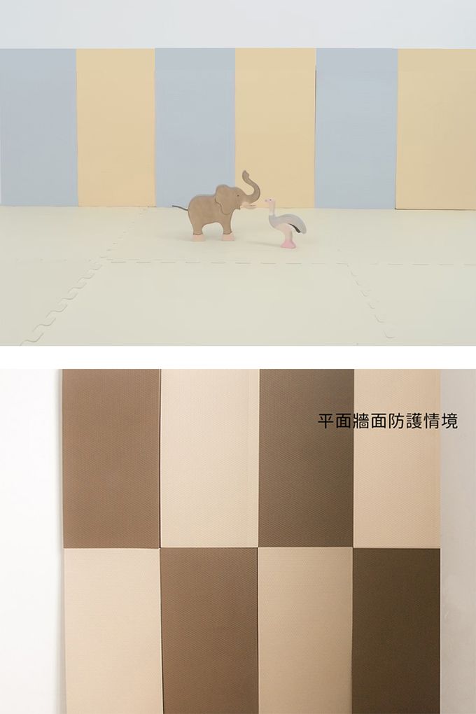 Pato.Pato - EVA無毒防撞壁貼-暖灰乳白 (28cm*56cm*2cm)-一包6片裝