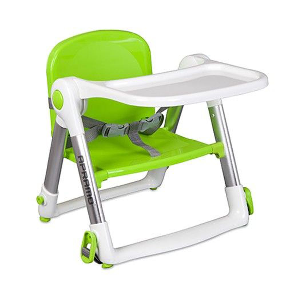 英國 Apramo - 摺疊式兒童餐椅 Flippa Dining Booster-綠色-附簡易提袋.坐墊(顏色隨機)
