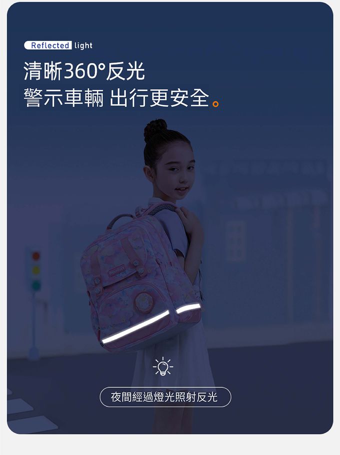 Moonrock - SP1 雲朵獨角獸護脊書包-LED胸扣2022款-建議身高95-140cm-19L