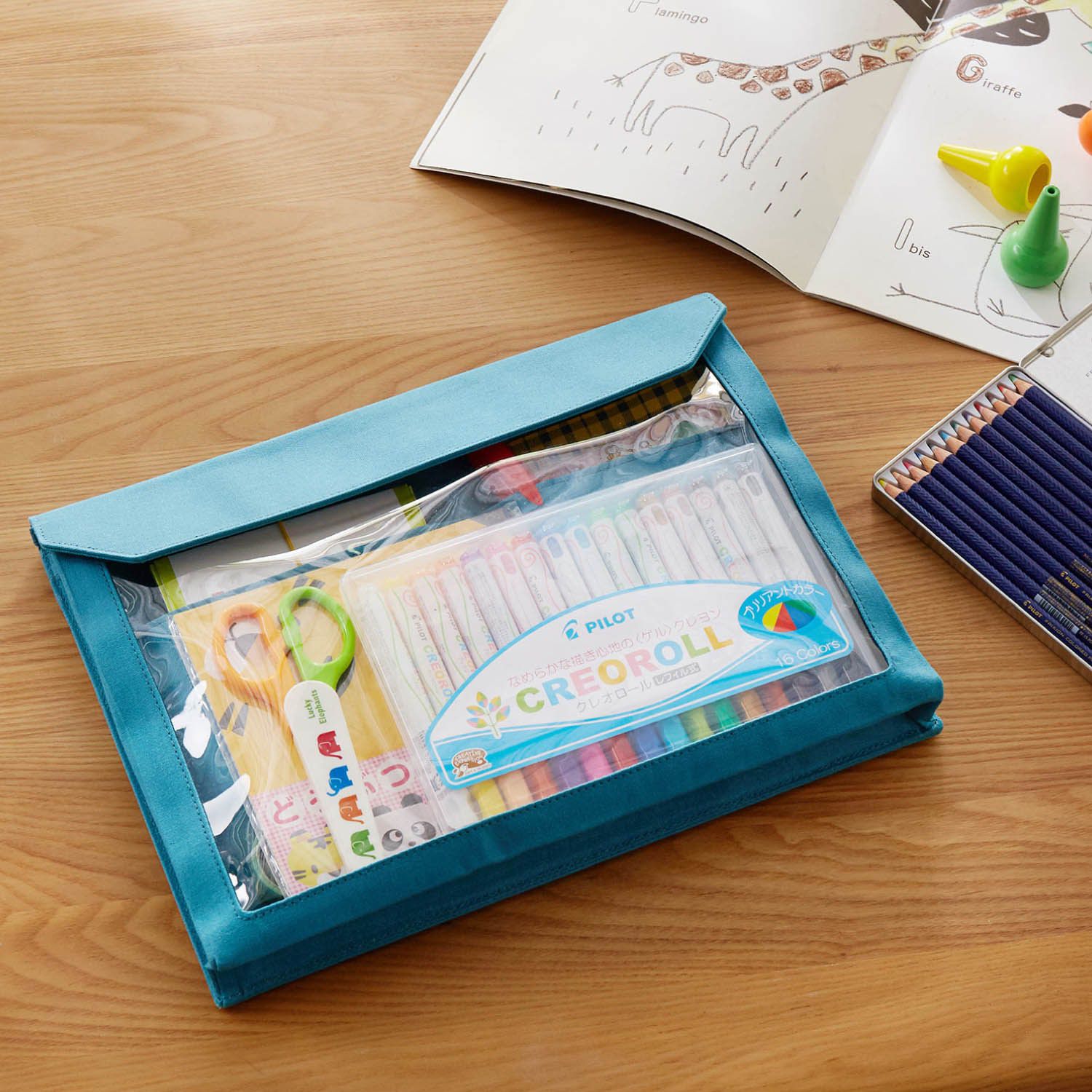 日本千趣會 - 文件美術用品質感帆布收納包-海軍藍 (A5)