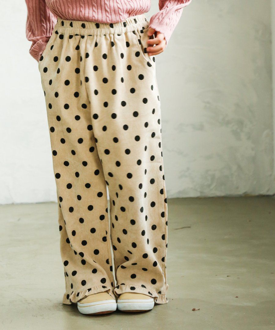 日本 PAIRMANON - 荷葉造型寬褲-深咖啡