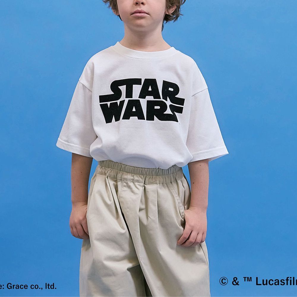 限量星際聯名 防污速乾印花短袖上衣-STAR WARS-白