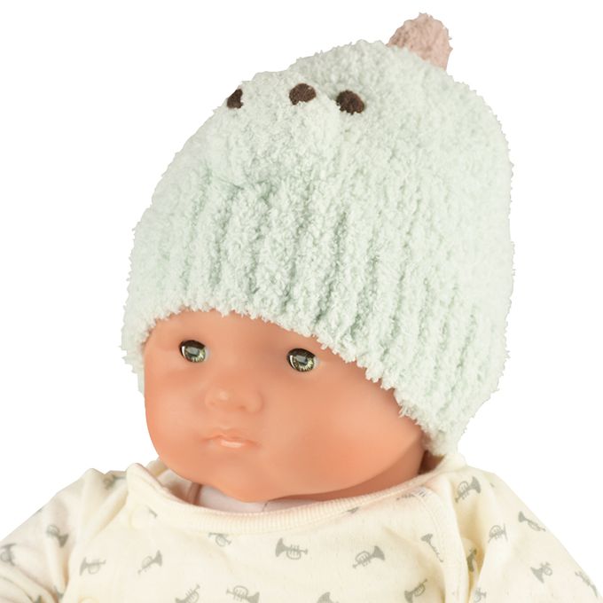 akachan honpo - 毛茸茸針織帽-恐龍-藍色