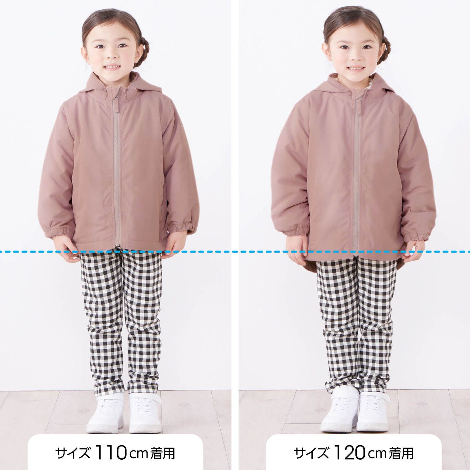 日本千趣會 - 毛茸茸內裡溫暖連帽外套-煙燻粉