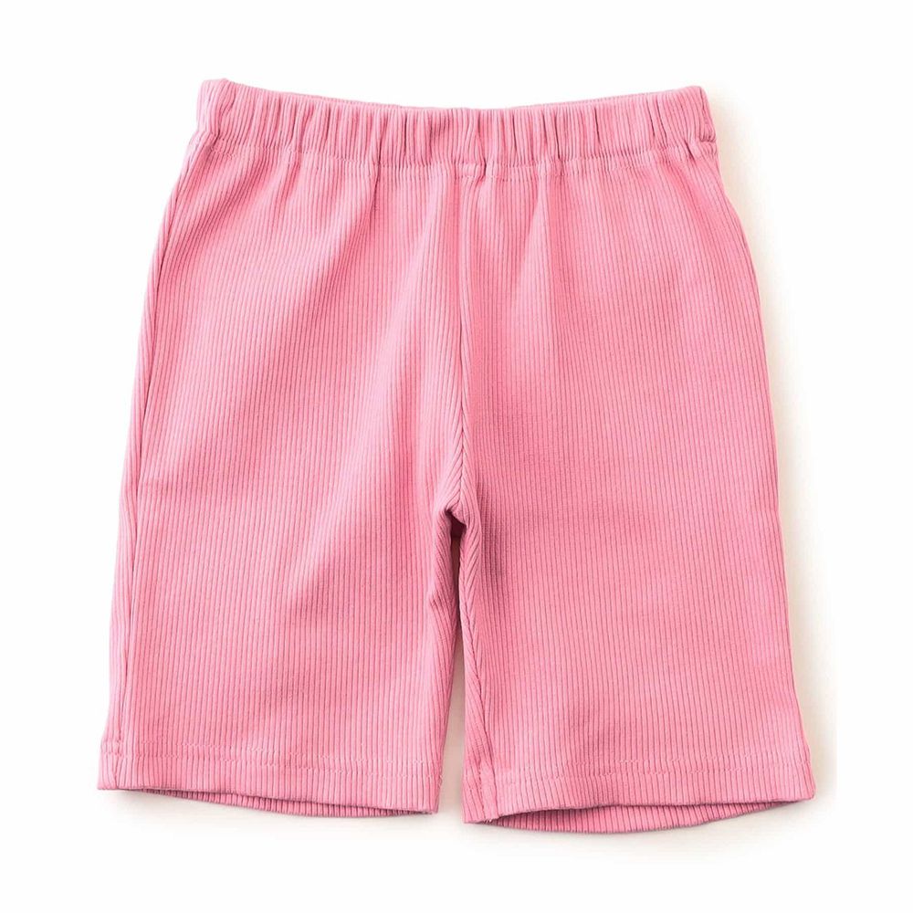 DAISUKI 百搭羅紋短褲-素色-粉紅