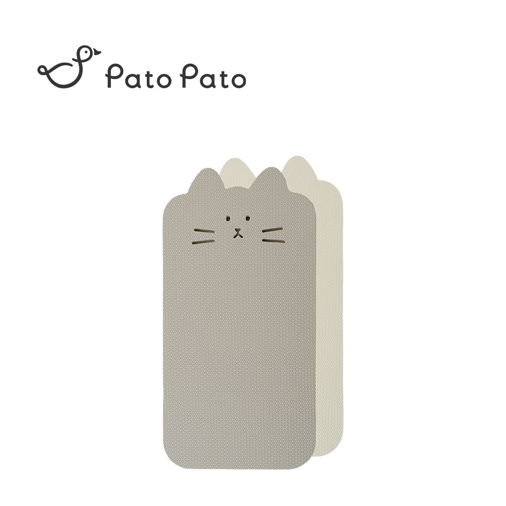 EVA無毒防撞壁貼-貓咪款 28x56x2cm 6片裝(附提袋)-暖灰&乳白