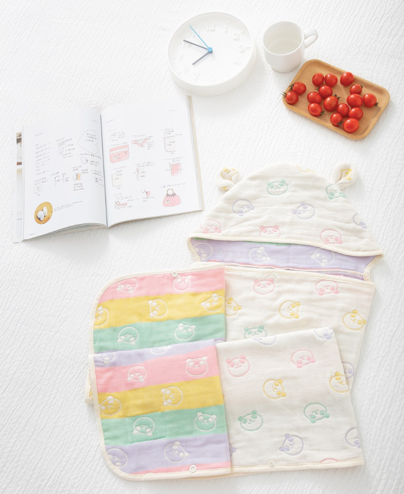 日本原裝認證 ♛ BeBe-Style三河木棉六重紗防踢背心、紗布被、浴巾、毛巾