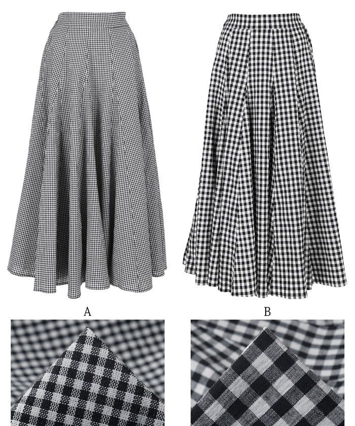 日本 COCA - 修身剪裁百搭格紋長裙-大人-格紋B