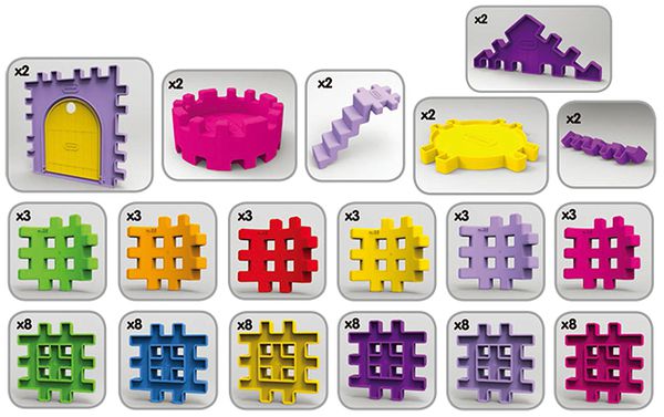 美國 Little Tikes - 鬆餅積木-城堡-89PCS