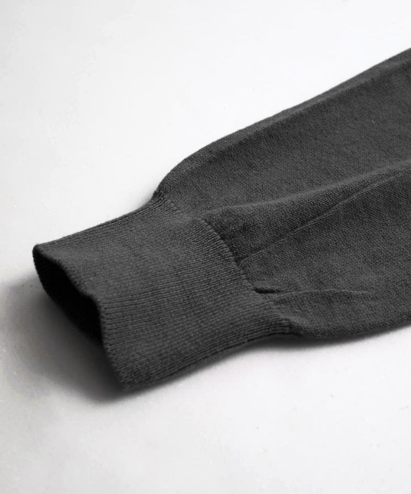 日本 zootie - 純棉薄針織百搭長袖上衣-黑