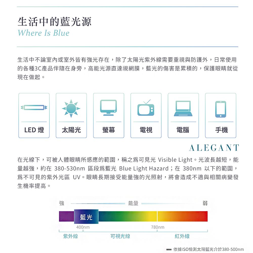 ALEGANT - 日雜經典百搭款TR90輕量透視感迷蝶紫色方框UV400濾藍光眼鏡