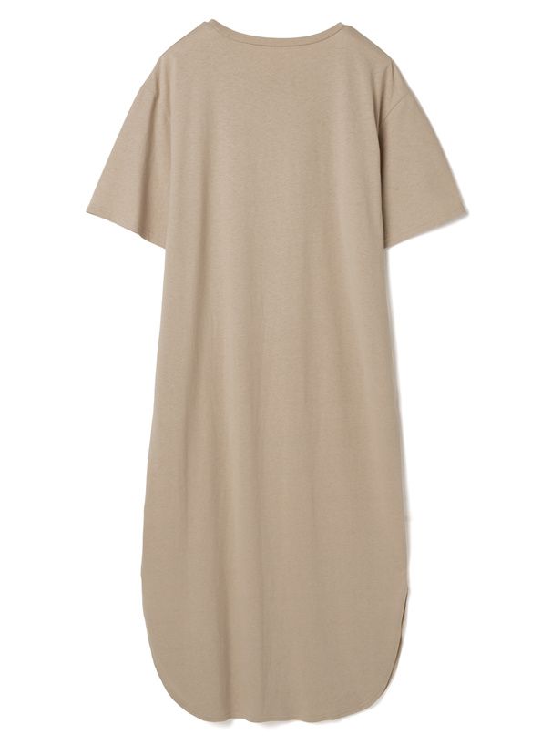 日本 GRL - 純棉透氣百搭短袖洋裝-淺卡其 (F)