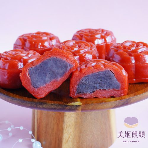 玫瑰造型紅龜粿