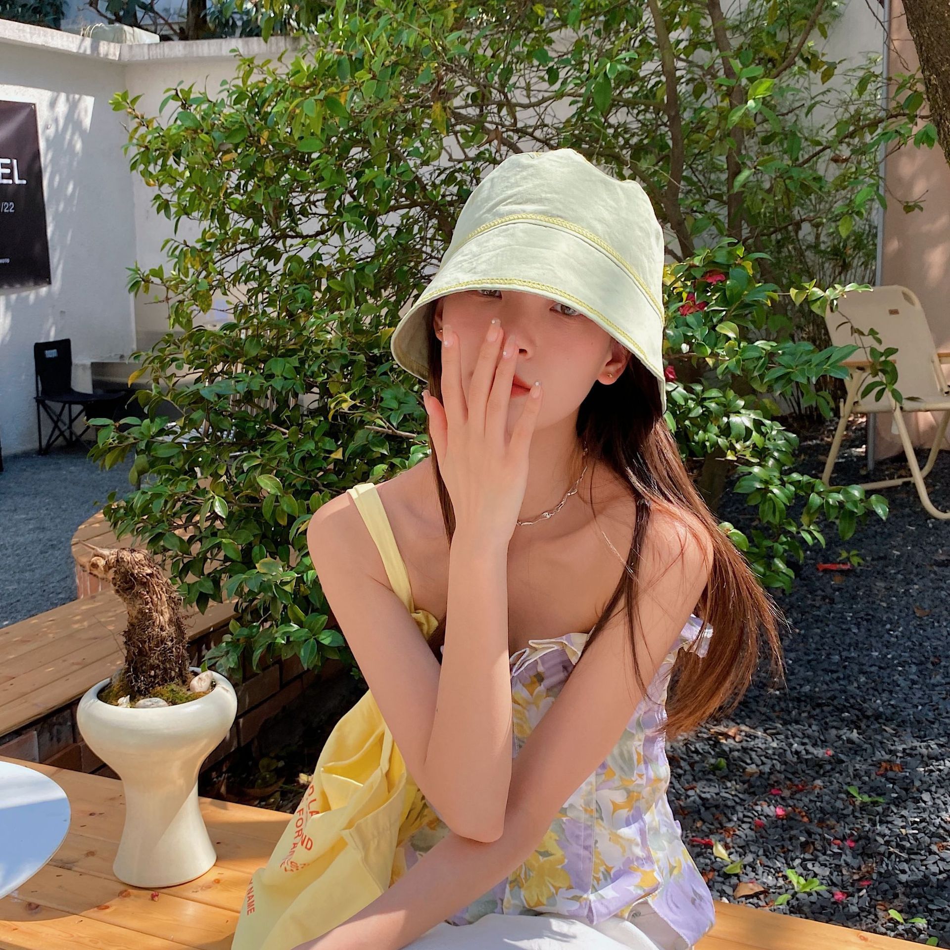 百搭防曬漁夫帽/遮陽帽-粉色 (適合頭圍56-58cm)