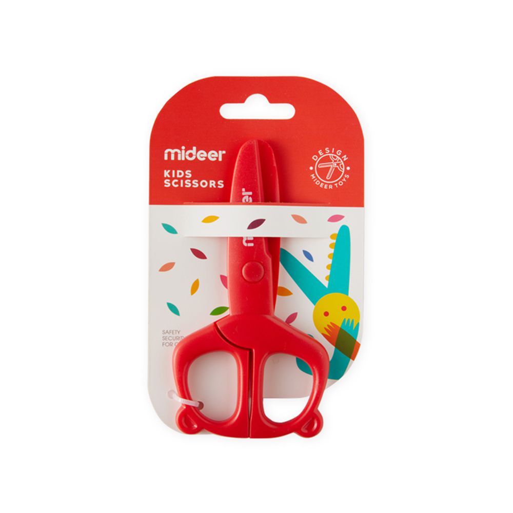 MiDeer - 兒童塑膠安全剪刀-紅