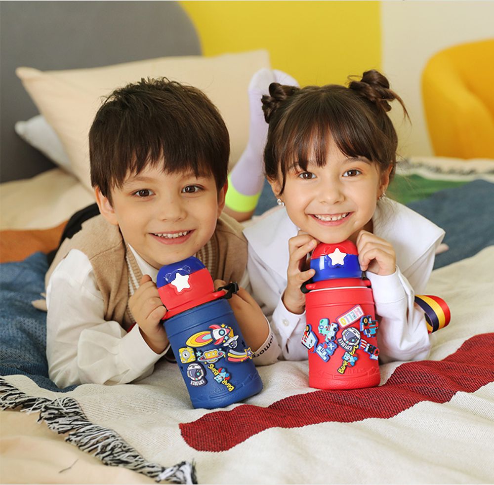 Bear Bens 熊本士 - 動動樂DIY系列保溫瓶(附水壺套)-粉色-360ml