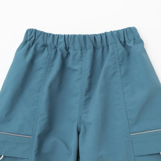 日本 b-ROOM - 抗汙防潑水 機能玩耍側口袋短褲-土耳其藍