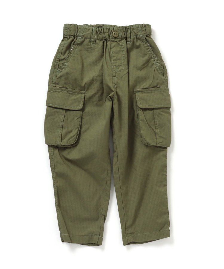 日本 BREEZE - 輕便工裝風！防撕材質耐穿長褲-卡其x黑撞色