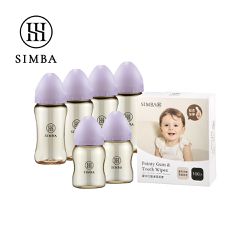 Simba 小獅王辛巴 - 新生兒蘊蜜鉑金口腔清潔組-新生適用-紫芙