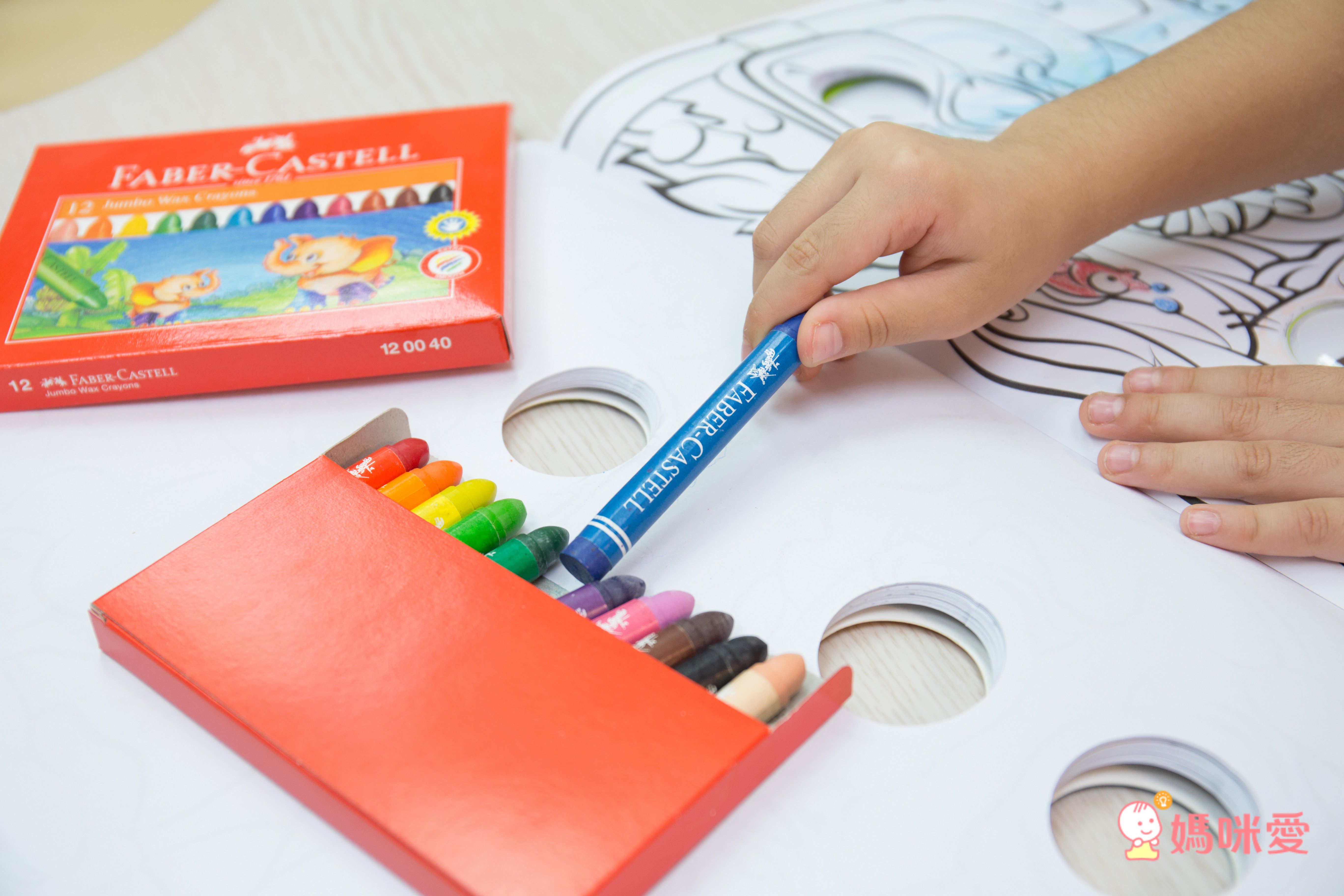 輝柏 FABER-CASTELL - 大象粗芯蠟筆-12色