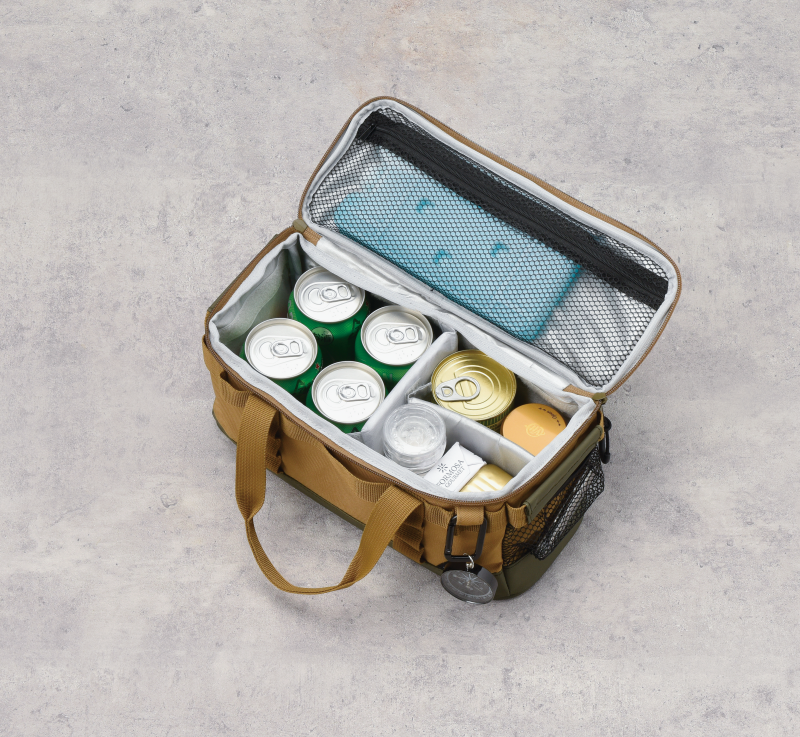 日本 Seto Craft - 露營風 方形保溫保冷提袋(附隔層*2)-黃 (S(29x12x14cm))-5L