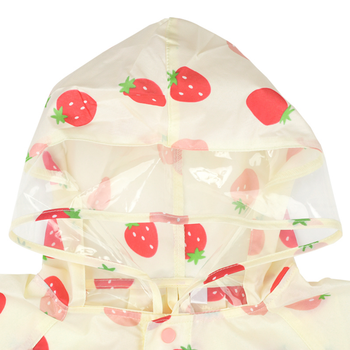 akachan honpo - 雨衣-草莓-象牙白色