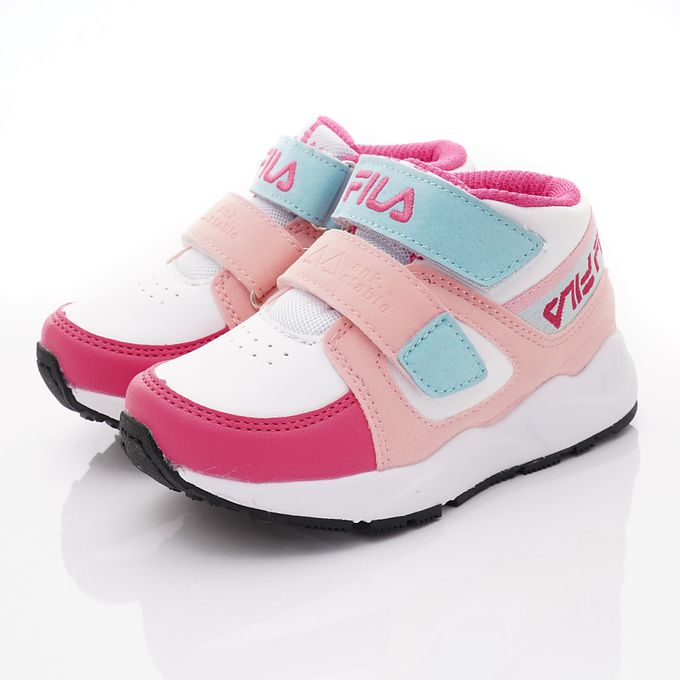 FILA - FILA機能慢跑運動鞋-2-J432X-155桃藍粉(中大童段)-運動鞋-桃藍粉