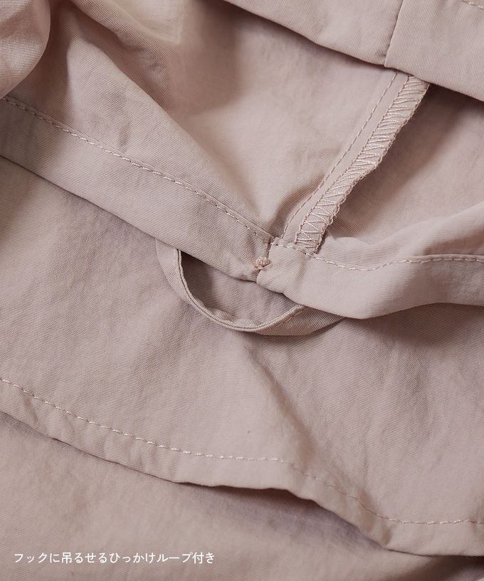 日本 devirock - 防潑水 層次荷葉輕量連帽風衣外套(帽可拆)-炭灰