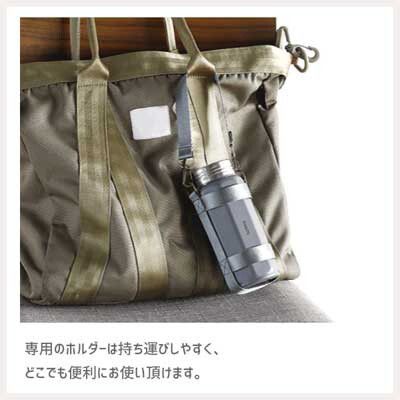 日本 CB Japan - holms八角形不繡鋼保冷保溫瓶(附提帶)-石墨灰-340ml