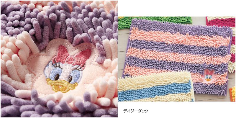 日本千趣會 - mini labo 去泥污腳踏墊-法蘭西花朵-藍綠