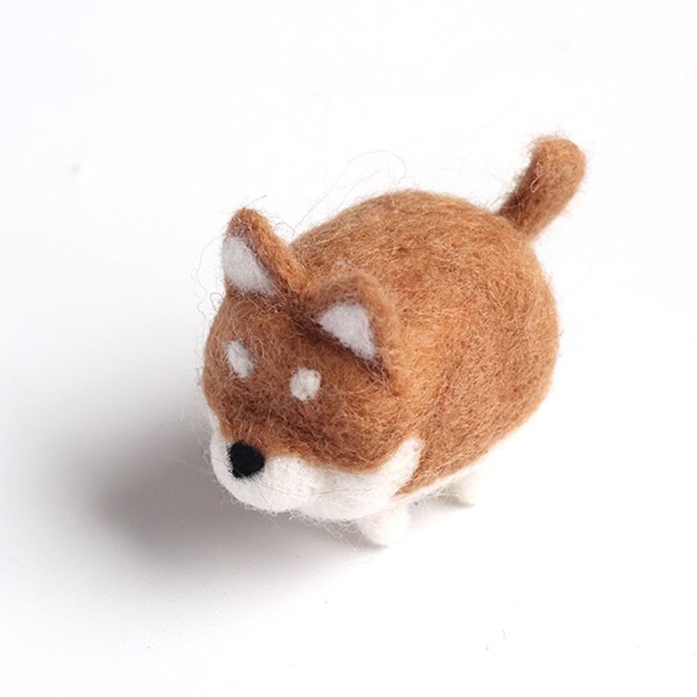 Diy寵物造型羊毛氈戳戳樂材料包-柴犬