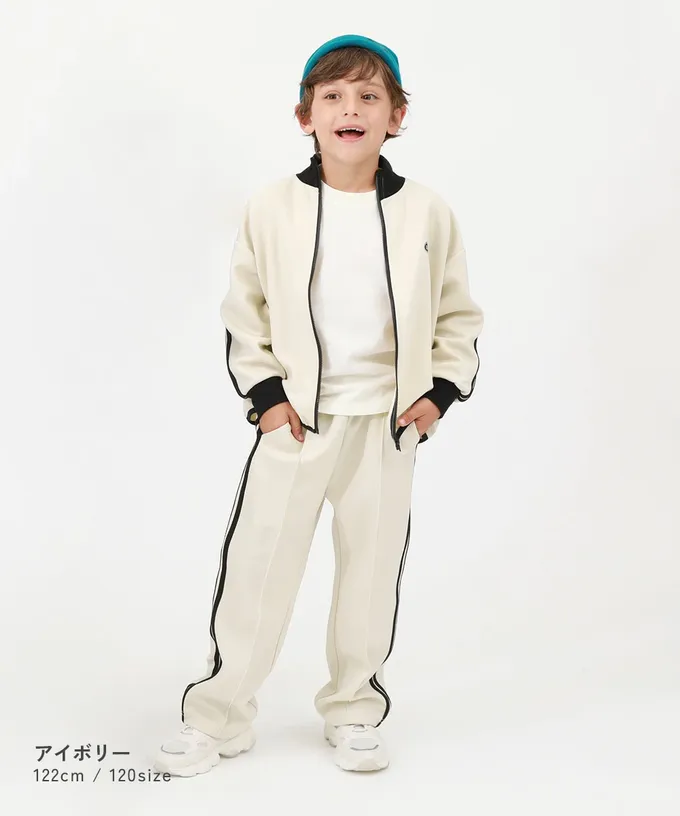 日本 devirock - 小立領側線條運動風夾克-黑