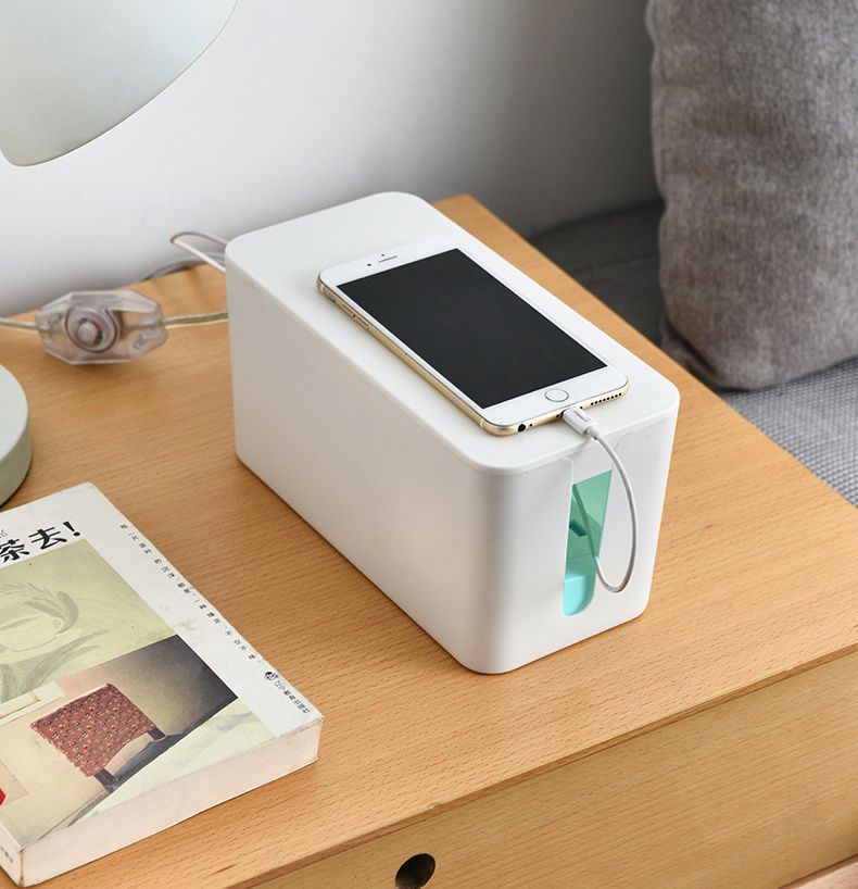 電源線收納整理盒-小號-白色 (23.5x11.5x12cm)