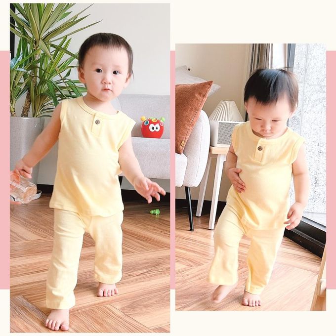 YOUrs - 棉甜背心短褲套裝-淡奶茶